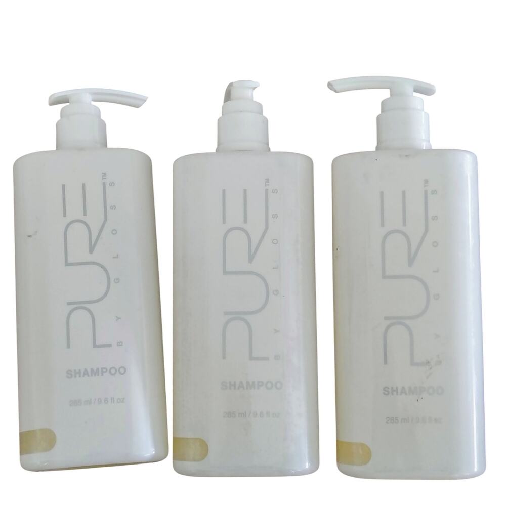 Pure Gloss Shampoo Intense Clean Lemon Infusion Pump Bottle 9.6 oz NEW Lot of 3